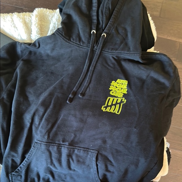 Anti Social Social Club Black Hoodie with Neon Yellow Logo